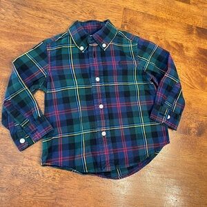 Ralph Lauren infant multicolor button down shirt 100% cotton size 12 months
